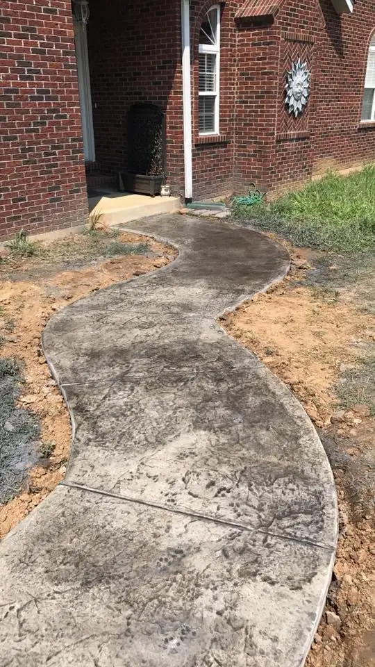 Stamped concrete project by Majestic Concrete Inc in Collinsville